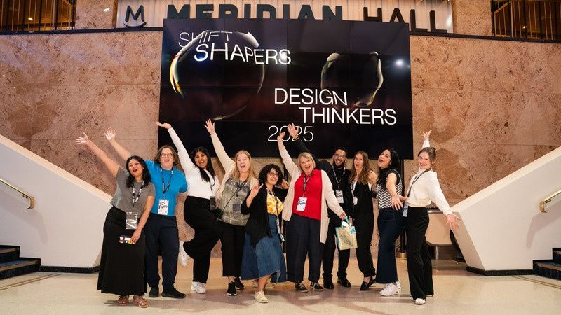 Attendees celebrating at Design Thinkers 2025