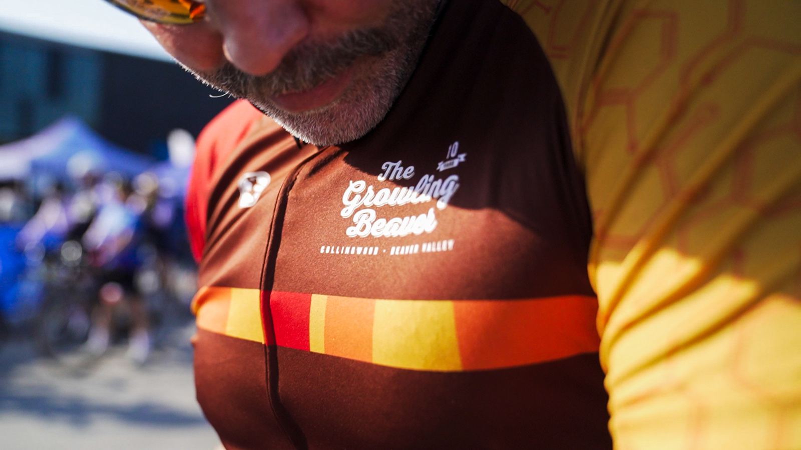 Close-up of a Growling Beaver jersey