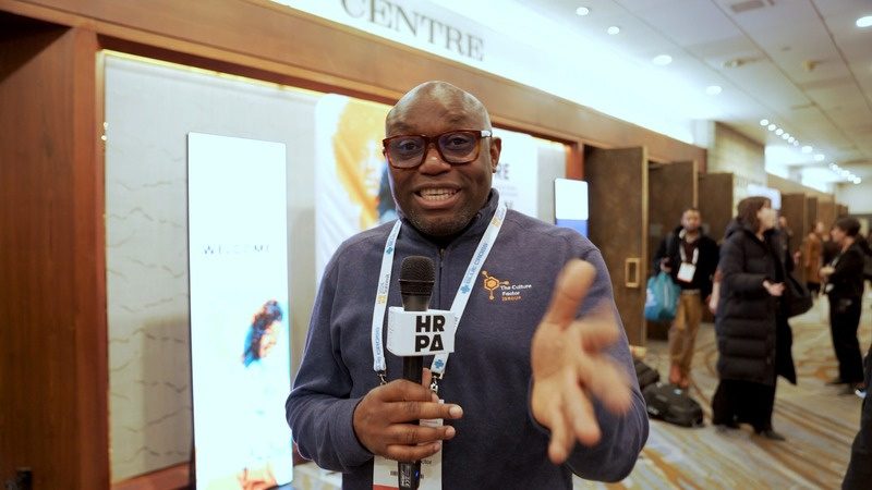 HRPA Summit attendee interviewed on camera
